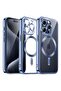 Electroplated Case for iPhone 15 Pro Max 6.7-Inch, Camera Lens Full Protection, MagSafe, TPU (Sierra Blue)