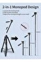 KP-2294 Multifunctional Professional Tripod – Multi-Angle Adjustable Aluminum Camera Stand - 3