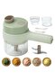 4 in 1 Handheld Electric Vegetable Cutter Set, Mini Wireless Garlic Mud Masher Chopper