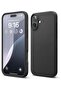 Black Liquid Silicone Case for iPhone 16 Plus – Slim Shockproof Full Body Protection with Soft Microfiber Lining