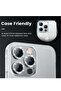 [3+3PCS] Camera Lens Protector for iPhone 14 Pro / 14 Pro Max, 9H Tempered Glass Metal Ring - 3