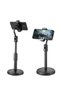 DT-100 Lift Desk Phone and Tablet Holder - Adjustable (22-41cm), 360 Rotation°, Fixed Metal Base for Calls, Photography and Watching - 2