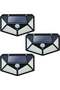 3-Pack LED Solar Motion Sensor Lights - 114 LED Wide Angle Waterproof Outdoor Wall Lamps for Garden and Security