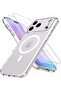 Magnetic Clear Case for Phone 17 Pro with 2 HD Screen Protectors – Shockproof Slim Anti-Yellowing