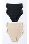 Women's Seamless Black, Skin Color High Waist Padded Panties 4-Pack