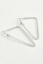 Shophnrl Triangle Hoop Earrings 5 (221305) Cm-Silver Color - 2