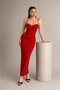 Stone Detailed Bodycon Strap Evening Dress - 3