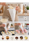 8 Piece Stainless Steel Piping Tip Set - 8 Piece Set Compatible with Silicone Piping Bags, with Cloth Piping Bag - 3