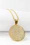 Gold Color Inshirah and Special Design Hilye-I Şerif Written Double-Sided 60 cm Twisted Chain Stainless Steel Necklace - 6