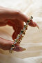 Gold Color Heart and Stone Classic Bracelet - 3