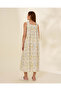 Women Ivory And Yellow Floral Nightgown - 2