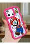 Poco C55 Compatible Case Camera Protector Red Silicone Couple Phone Case Mario Pattern