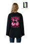 Wide Sleeve Oversize Long Sleeve Black Tshirt 100% Cotton Printed Summer Wear