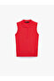 Half Button Polo Collar Sleeveless Knitwear Undershirt T-Shirt - 5