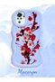 Poco M5S Compatible Case Camera Protector Blue Silicone Couple Phone Case Floral Pattern - 2