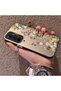 Samsung Galaxy A35 Compatible Silicone Edge Hard Back Case Couple Phone Case with Floral Pattern - 2