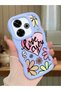 Redmi 13 4g Compatible Case Camera Protector Blue Silicone Couple Phone Case Floral Pattern