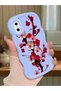 iPhone XS Compatible Case Camera Protector Blue Silicone Couple Phone Case Floral Pattern