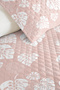 Tropical Leaf Powder Young Room Single Pique Set - Modern 160X220 cm Quilted Bedspread - 3