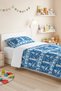 Blue Lighthouse Marine Teen Room Single Pique Set-Nautical 160X220Cm Quilted Bedspread - 5