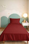 Burgundy Quilted Single Pique Set - Modern Solid Color Tile 160X220 cm Seasonal Bedspread - 2