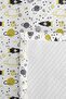 Space Rocket Yellow Boy's Pique Set - Gray Geometric Baby Room Summer Bedspread - 160X220 cm - 7