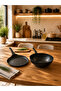 Terra 2 Piece Cast Granite Crepe Pan 26 cm and 28 cm Wok Pan Set Black Non-Stick Surface