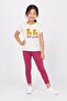 Girl's Cotton Printed Casual Leggings Set - 3