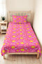 Pink Princess Crowned Girl's Pique Set - Yellow Heart Star Baby Room Bedspread - 160X220 cm - 5