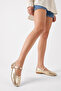 Giela Women's Genuine Leather Ballerinas - Gold - 7