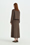 Stripe Detailed Modal Jacket - Brown - 4