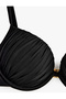 Heart Neckline Gathered Push-Up Bikini Top - 3