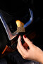 Crystal Stone Light Gold Stone Car Interior Detailing Brush Auto Detailing Brush with Crystal Stone - 2