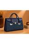 BAGCO Women's Leather Handbag with Matching Wallet | Large Office Work Bag | Rectangular Top Handle Handbag | 37 × 23 × 11 cm - 3