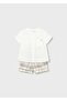Newborn Baby Boy Shirt Shorts Set Beige