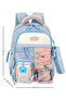 Waddell Imported Quality Waterproof Luxury Primary School Middle School Backpack with Pencil Case Gift-26902