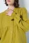 Women's Drawstring Muslin Shirt Oil Green 31146 - 2