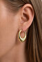 Women's Lightweight Oval Curved Vintage Hoop Earrings - 2