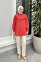 Tassel Detailed Shirt 2109 - Red - 2