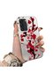 Samsung Galaxy S22 Compatible Silicone Edge Hard Back Case Couple Phone Case with Floral Pattern
