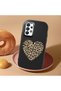 Samsung Galaxy A33 Compatible Case Camera Protector Black Silicone Couple Phone Case Heart Pattern - 2