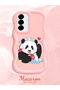 Samsung Galaxy A36 5g Compatible Case Camera Protective Pink Silicone Couple Phone Case Panda Pattern - 2