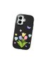 Infinix Smart 10 Compatible Case Camera Protector Black Silicone Couple Phone Case with Floral Pattern - 3