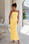 Women's Yellow 100% Cotton Special Design Blouse & Skirt Two-Piece Set - 2