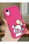 iPhone Xr Compatible Case Camera Protector Red Silicone Couple Phone Case Cat Pattern