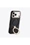 Ostand Leather Case for iPhone 17 Pro (6.3'') | Magnetic Compatible with 360° Spin Kickstand & 12FT Military Grade Drop Protection (Ivory Black) - 2