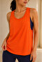 Women's Orange Backless Racerback Sports Tank Top