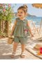 Embroidered Cotton Girls' Muslin Set - 3