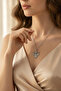 Modern Design Zircon Stone Steel Necklace Stylish and Shiny Appearance - 3
