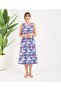 Aysun Teksti̇l Women's 100% Cotton Wide Cut Patterned Front Pocket Thick Strap Square Neck Dress & Nightgown - 2